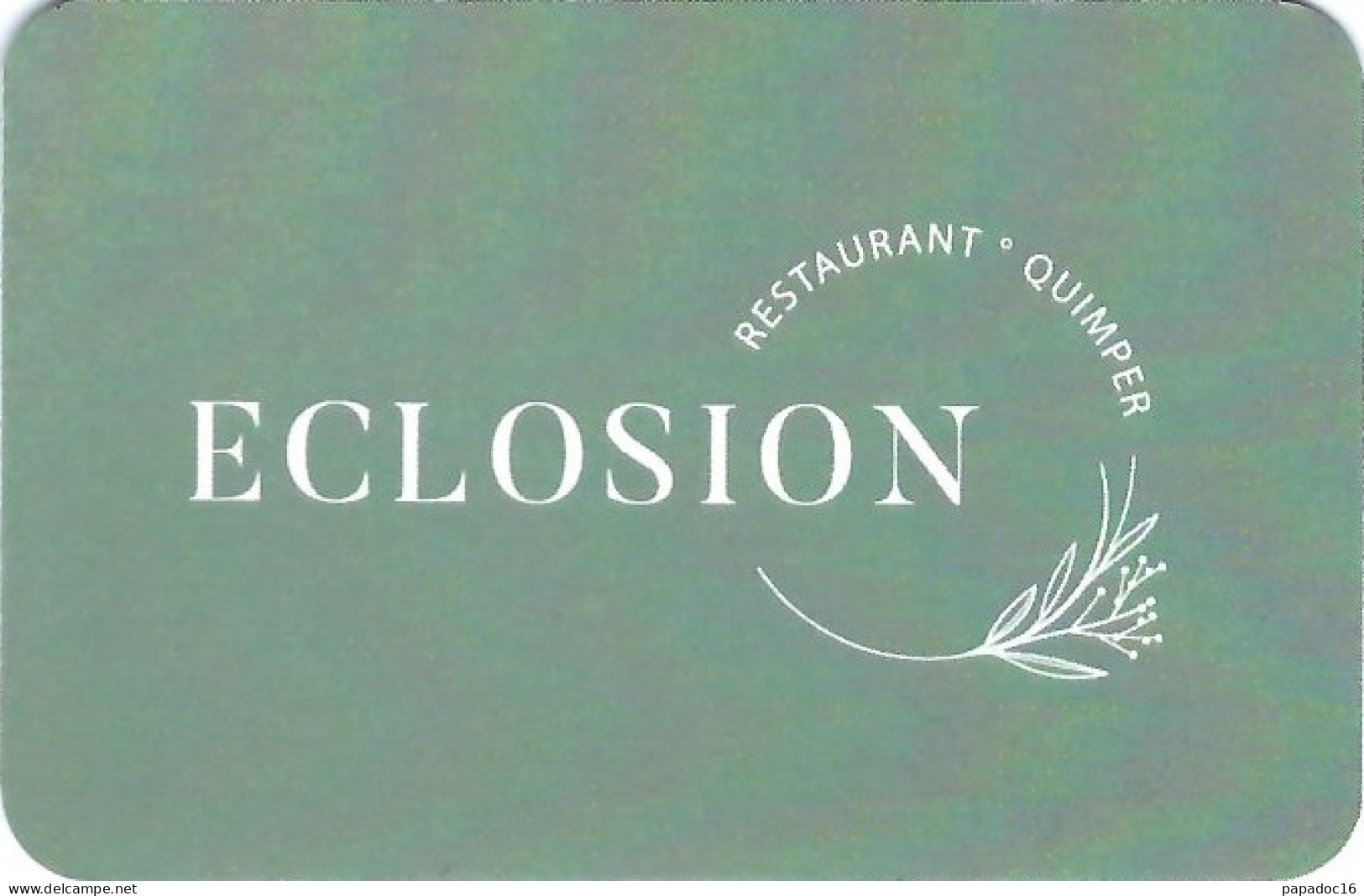 Carte De Visite - Eclosion - Restaurant - Quimper - Cartes De Visite