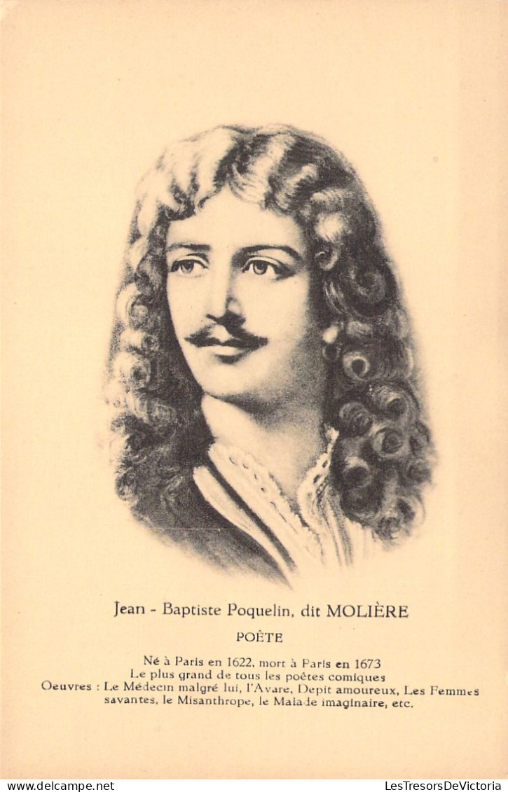 Célébrités - Jean Baptitste POQUELIN Dit MOLIERE - Carte Postale Ancienne - Artistas