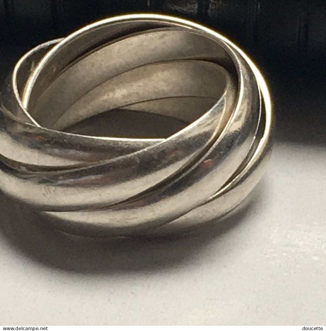 Bague En Argent Massif (5 Anneaux Entrelacés )taille:55 - Anillos