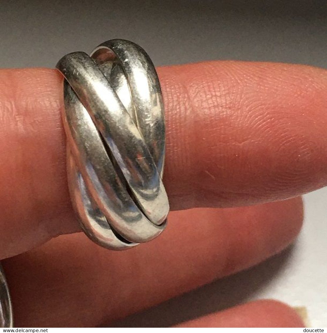 bague en argent massif (5 anneaux entrelacés )taille:55