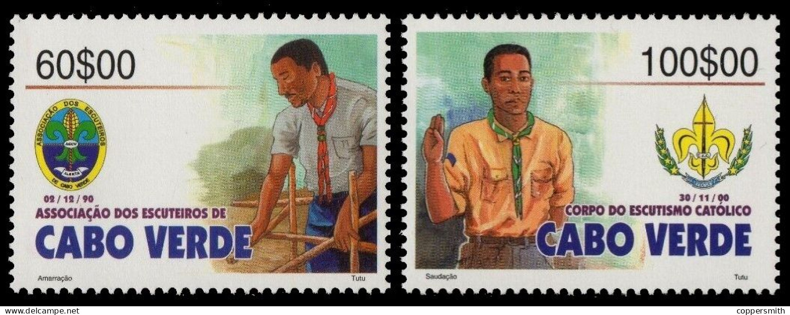 (155) Cape Verde / Cabo Verde  Scouting / / Pfadfinder / Uniforms   ** / Mnh   Michel 832-833 - Cap Vert