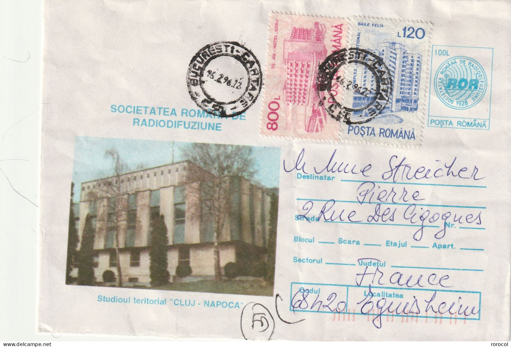 ROUMANIE Lettre 1996 BUCARESTI - CARTARE - Briefe U. Dokumente