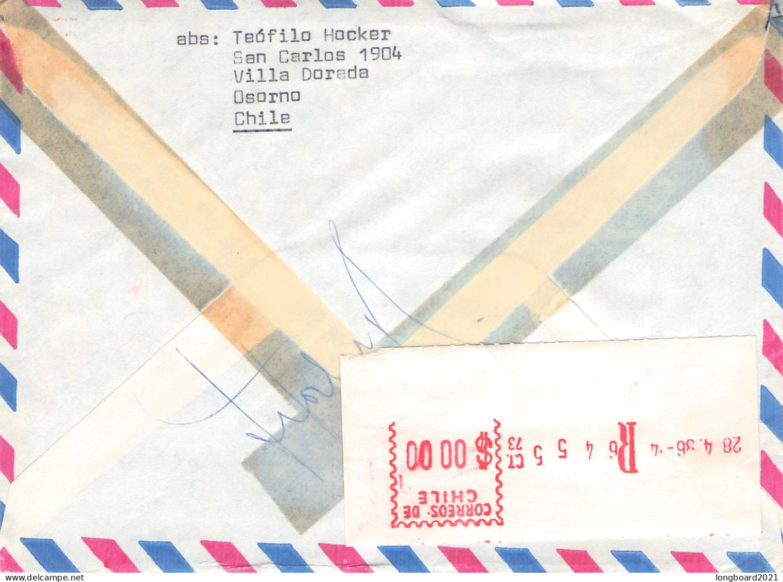 CHILE - AIR MAIL1986 - WAIBLINGEN/DE / *1176 - Chile