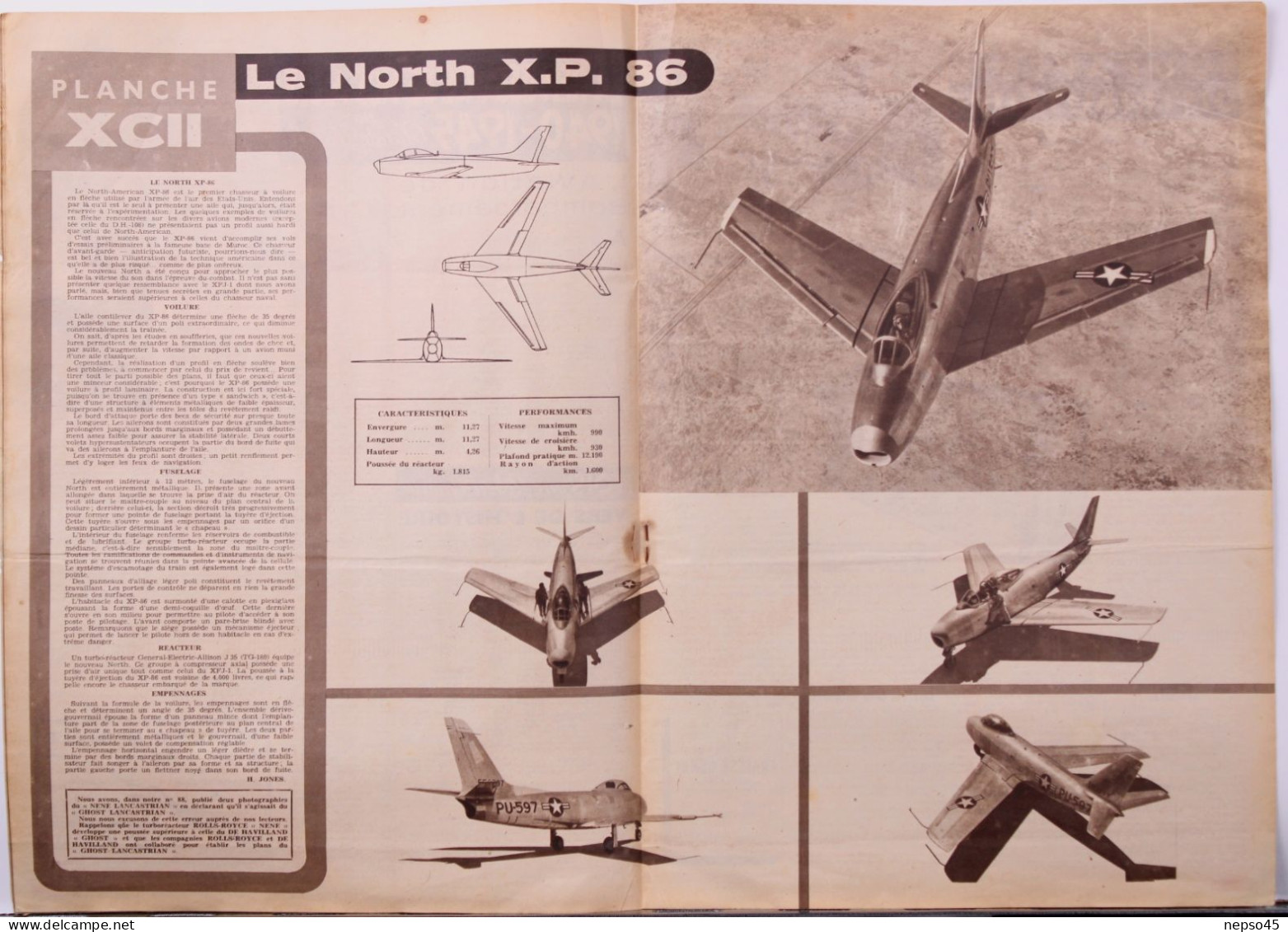Magazine " Décollage " Aviation Mondiale.Le North X.P. 86.Par Marcel Doret Pilote D'essai.Le V.G.-70 Poursuit Ses Essais - Aviation