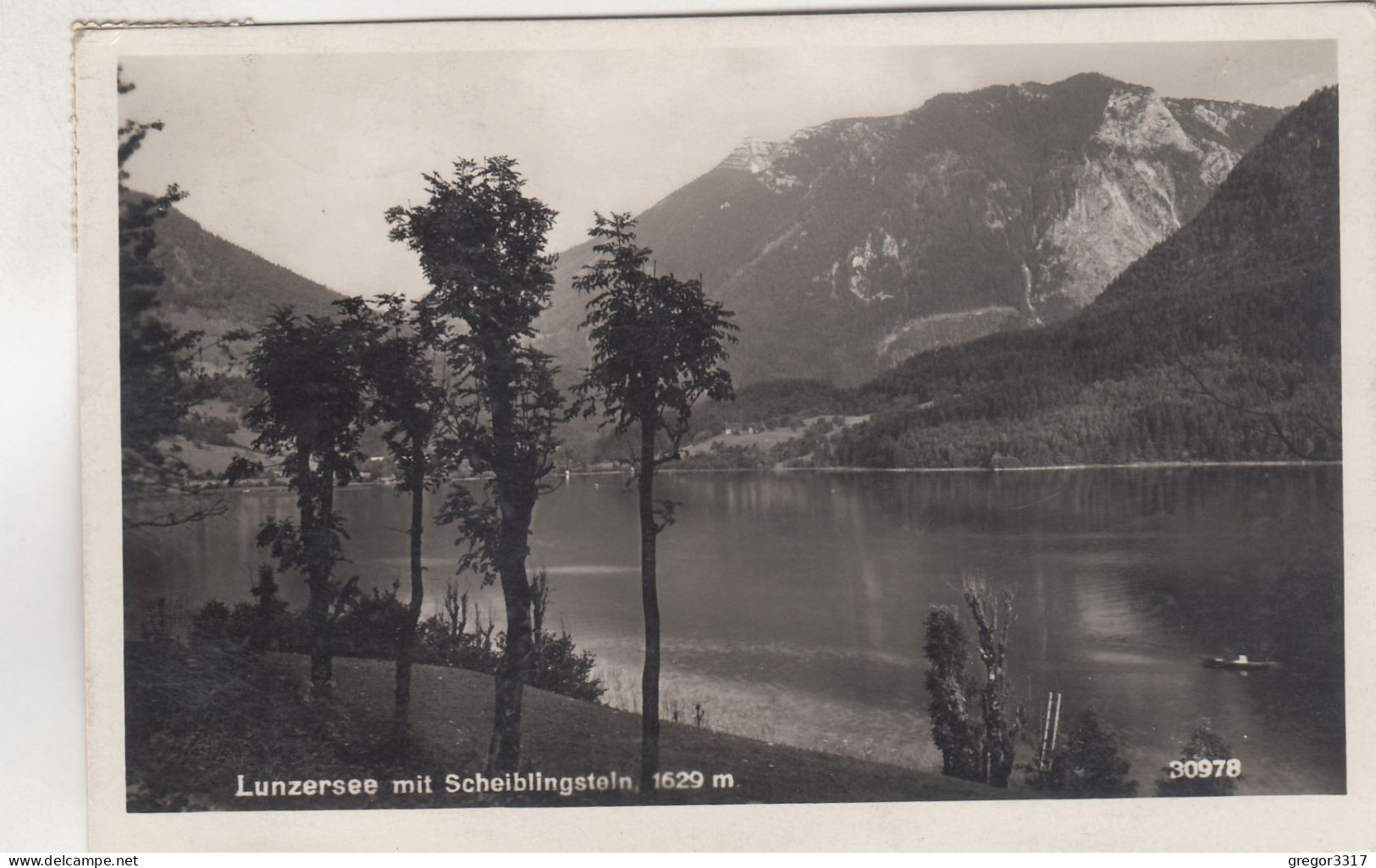 D2284) LUNZERSEE Mit SCHEIBLINGSTEIN - Boot Auf See ALT 1935 - Lunz Am See