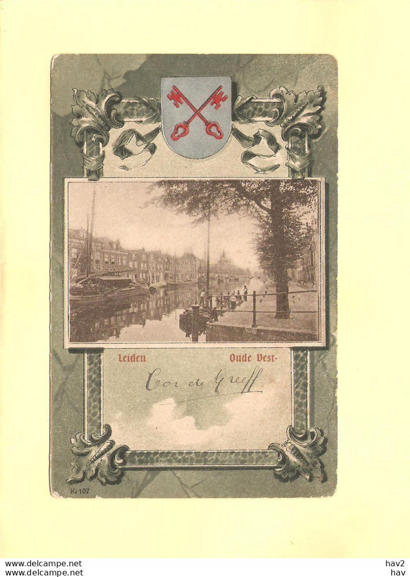 Leiden Oude Vest Met Gemeentewapen 1902 RY44273 - Leiden