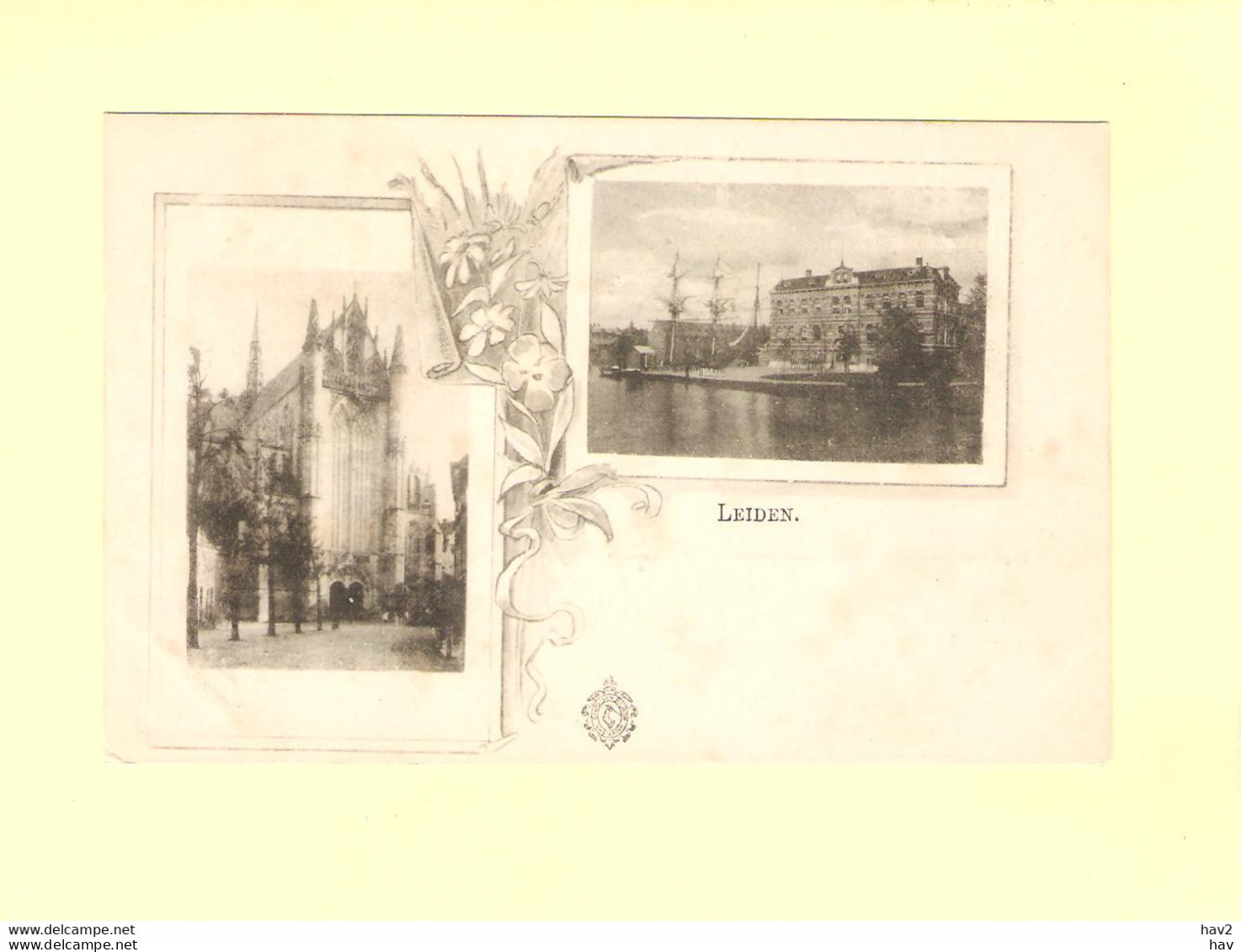 Leiden Jugendstil 2-luik 1900 RY44985 - Leiden