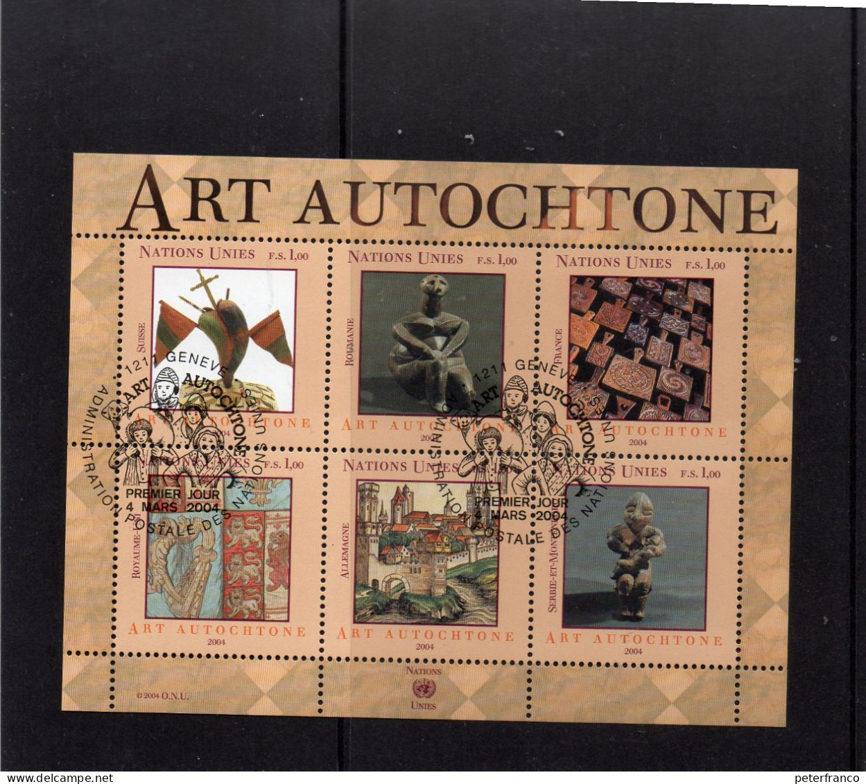 2004 ONU Ginevra - Arte Autoctona - Oblitérés