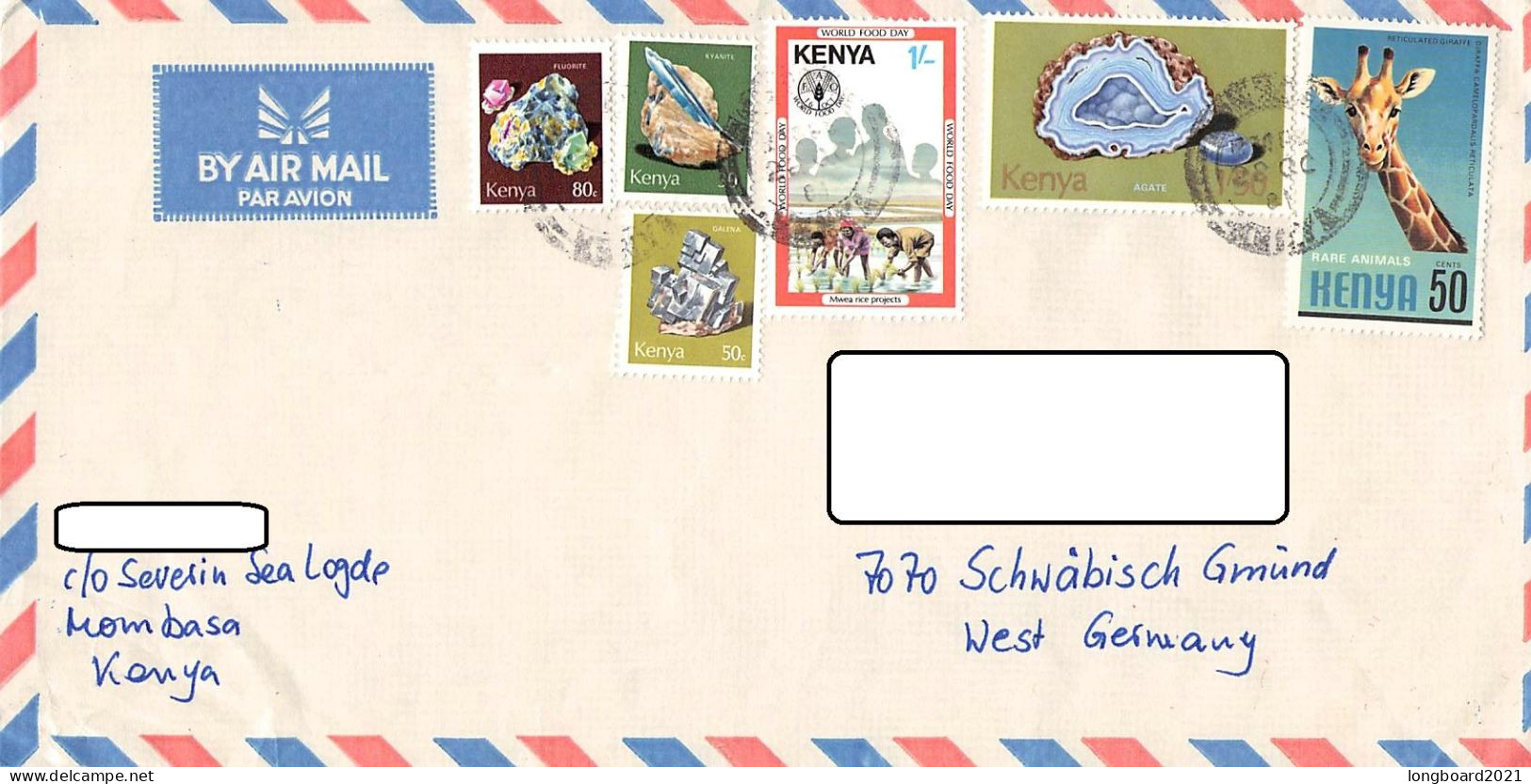 KENYA - AIR MAIL 1981 - SCHWÄBISCH GMÜND/DE / *1190 - Kenya (1963-...)