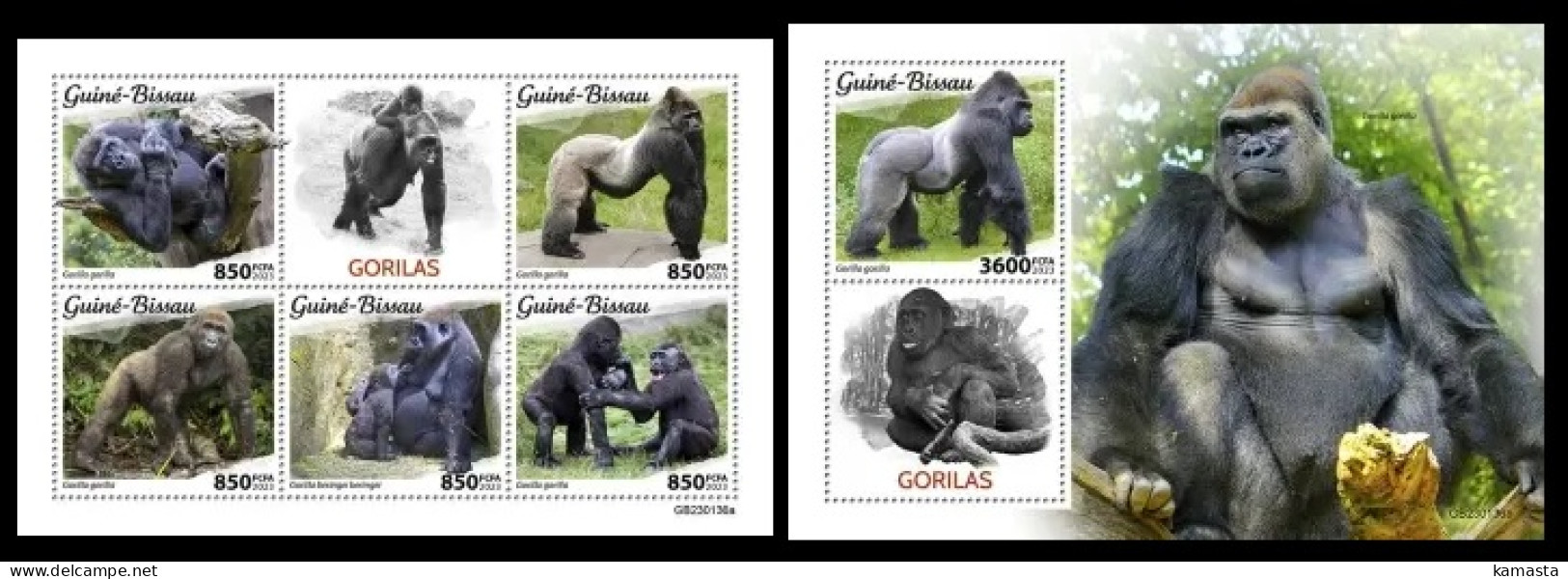 Guinea Bissau  2023 Gorillas. (136) OFFICIAL ISSUE - Gorilles