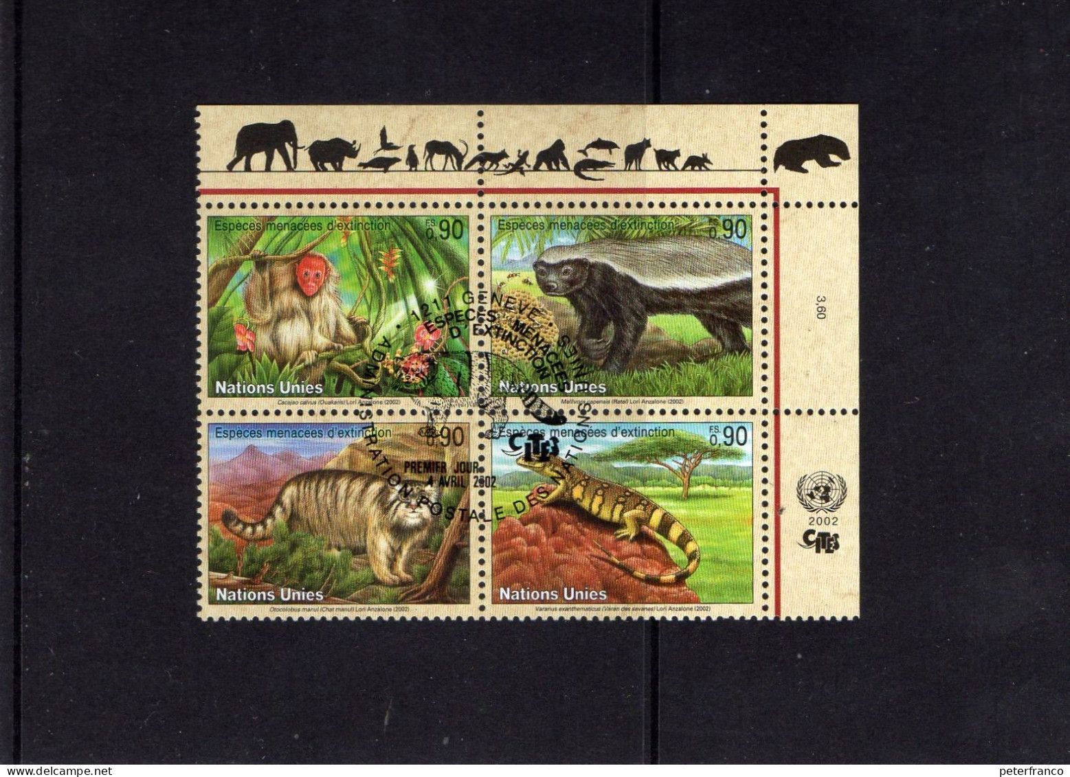 2002 ONU Ginevra - Specie In Via D'estinzione - Used Stamps