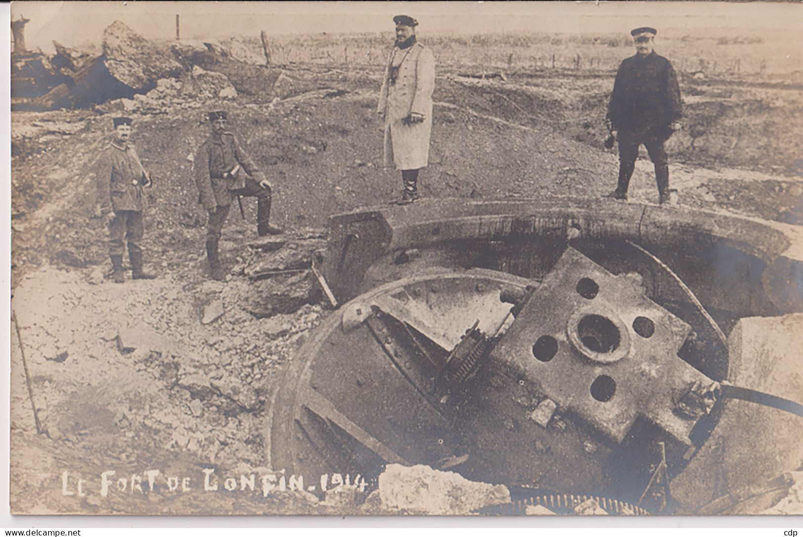 Carte Photo Fort De Loncin Avec Soldats Allemands  1914 - Ans