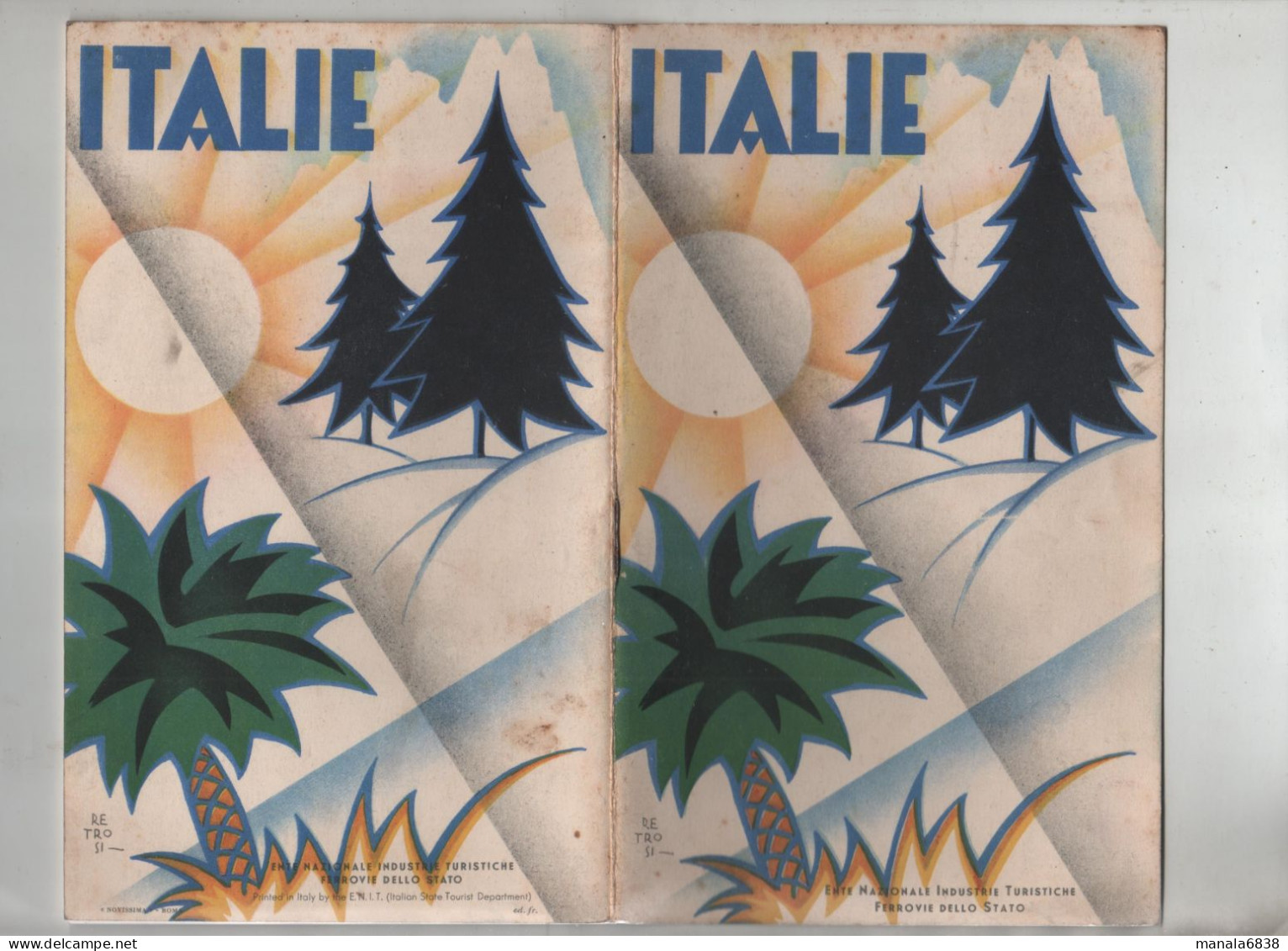 Italie  ENIT 1932 Carte - Ohne Zuordnung