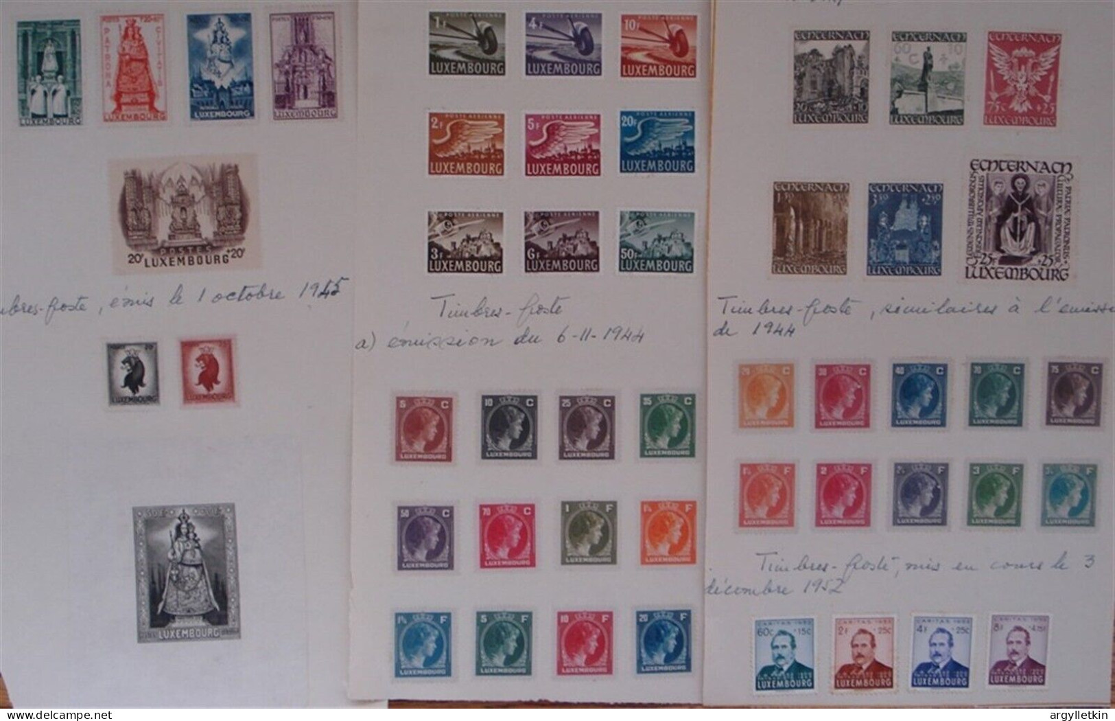 COLLECTION OF LUXEMBOURG STAMPS 1946-1958 WAR ORPHANS EUROPA - Sammlungen