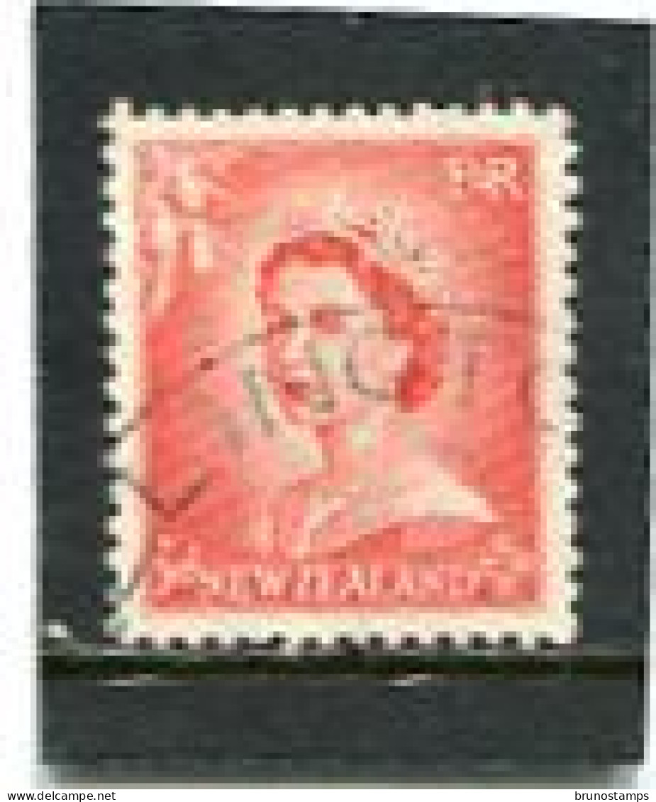 NEW ZEALAND - 1953  3d  QUEEN ELISABETH DEFINITIVE  FINE USED - Used Stamps