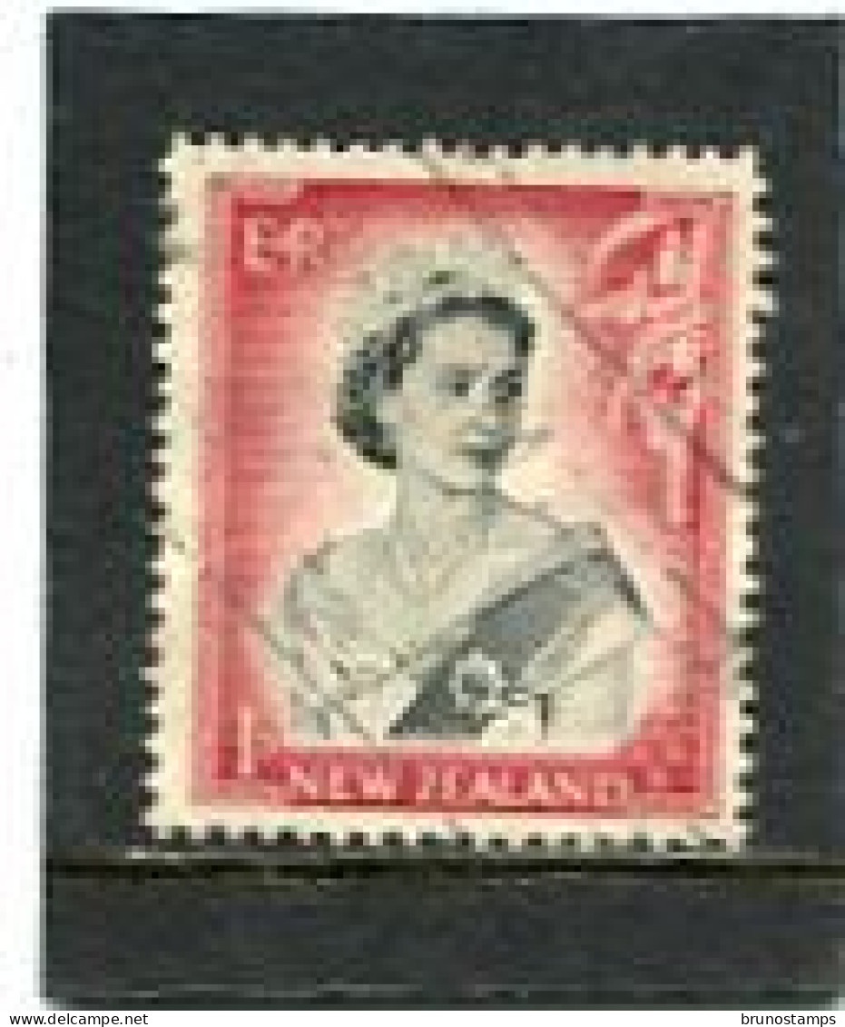 NEW ZEALAND - 1953  1s  QUEEN ELISABETH DEFINITIVE  FINE USED - Used Stamps