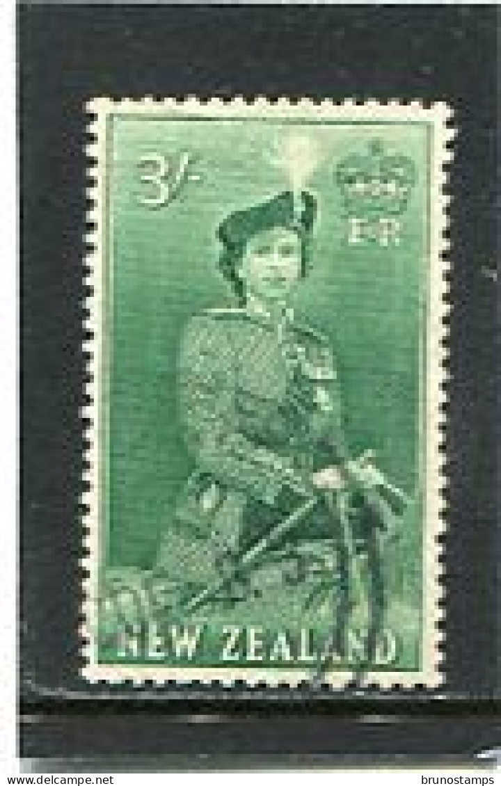 NEW ZEALAND - 1953  3s  QUEEN ELISABETH DEFINITIVE  FINE USED - Used Stamps