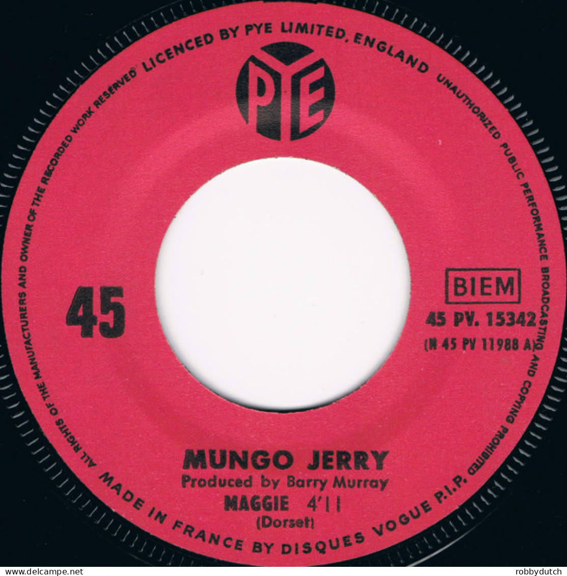 * 7"  *  MUNGO JERRY - MAGGIE (France 1970) - Country Et Folk