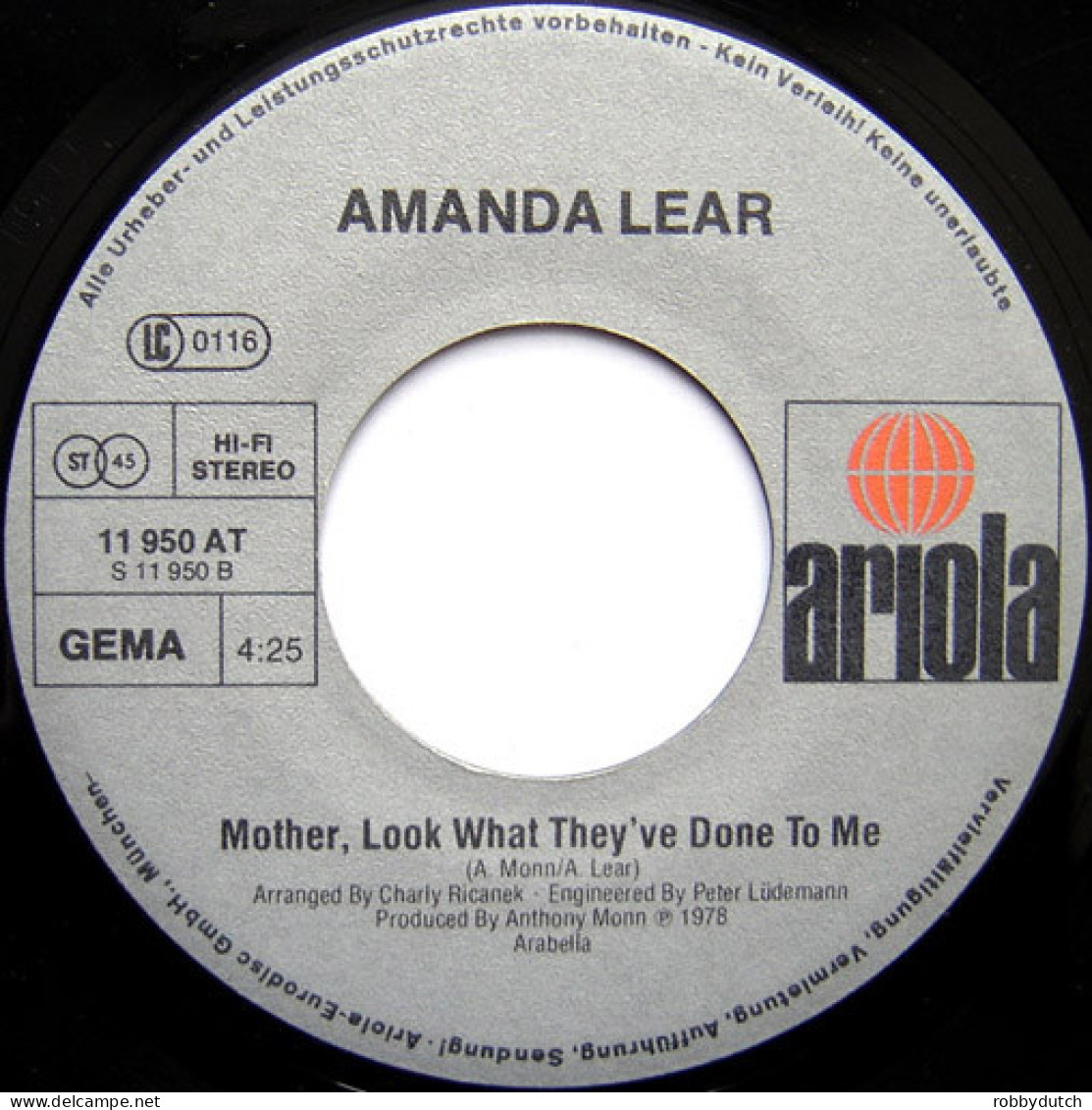 * 7"  *  AMANDA LEAR - FOLLOW ME (Germany 1978) - Soul - R&B