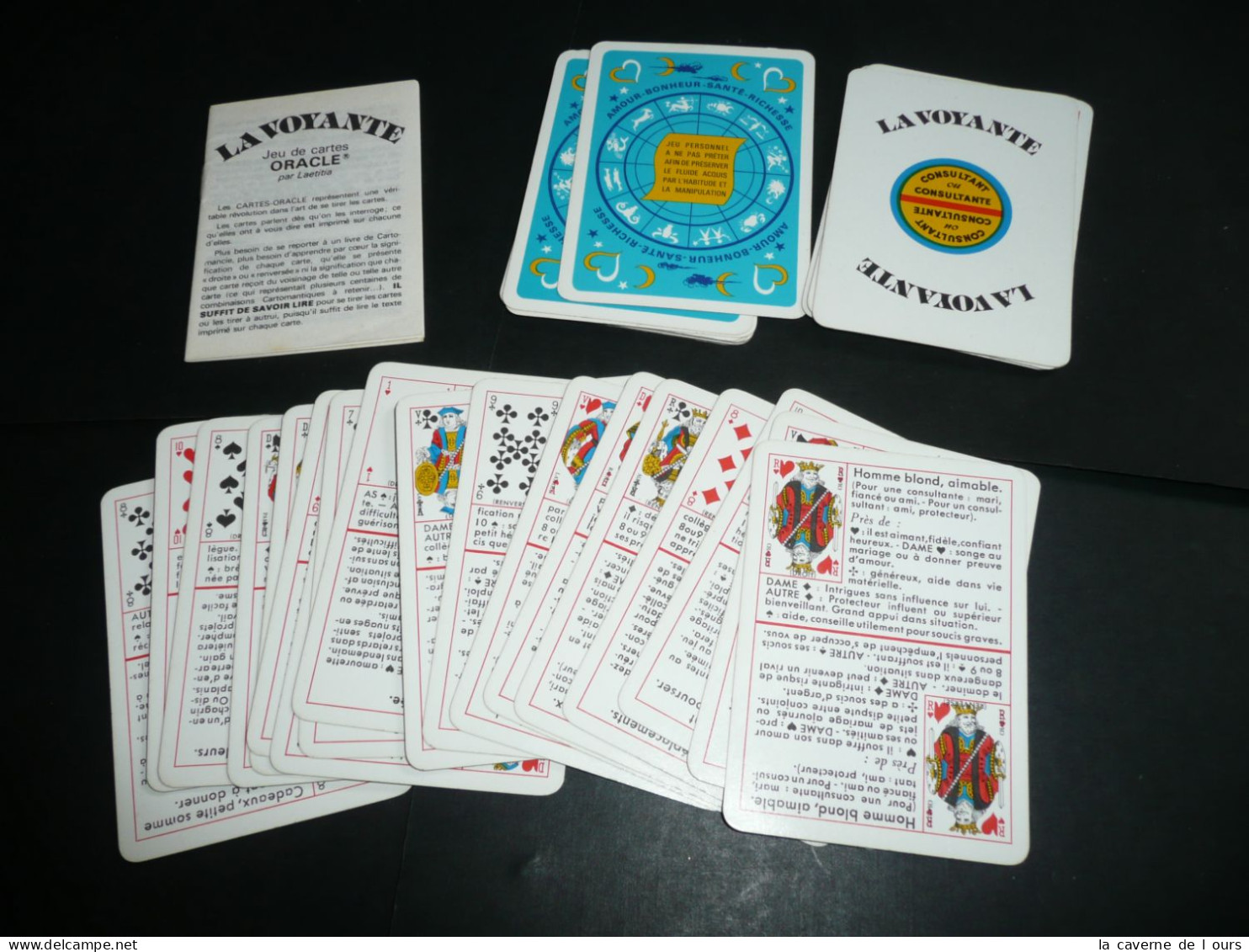 Rare Jeu De Cartes La VOYANTE, Oracle Par Laetitia, Divinatoire, Consultant Consultante, Avec Notice, Cartomancie - Other & Unclassified