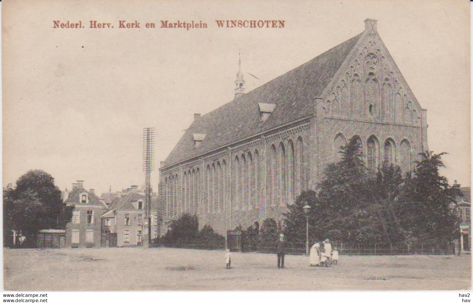 Winschoten Marktplein Hervormde Kerk WP0013 - Winschoten