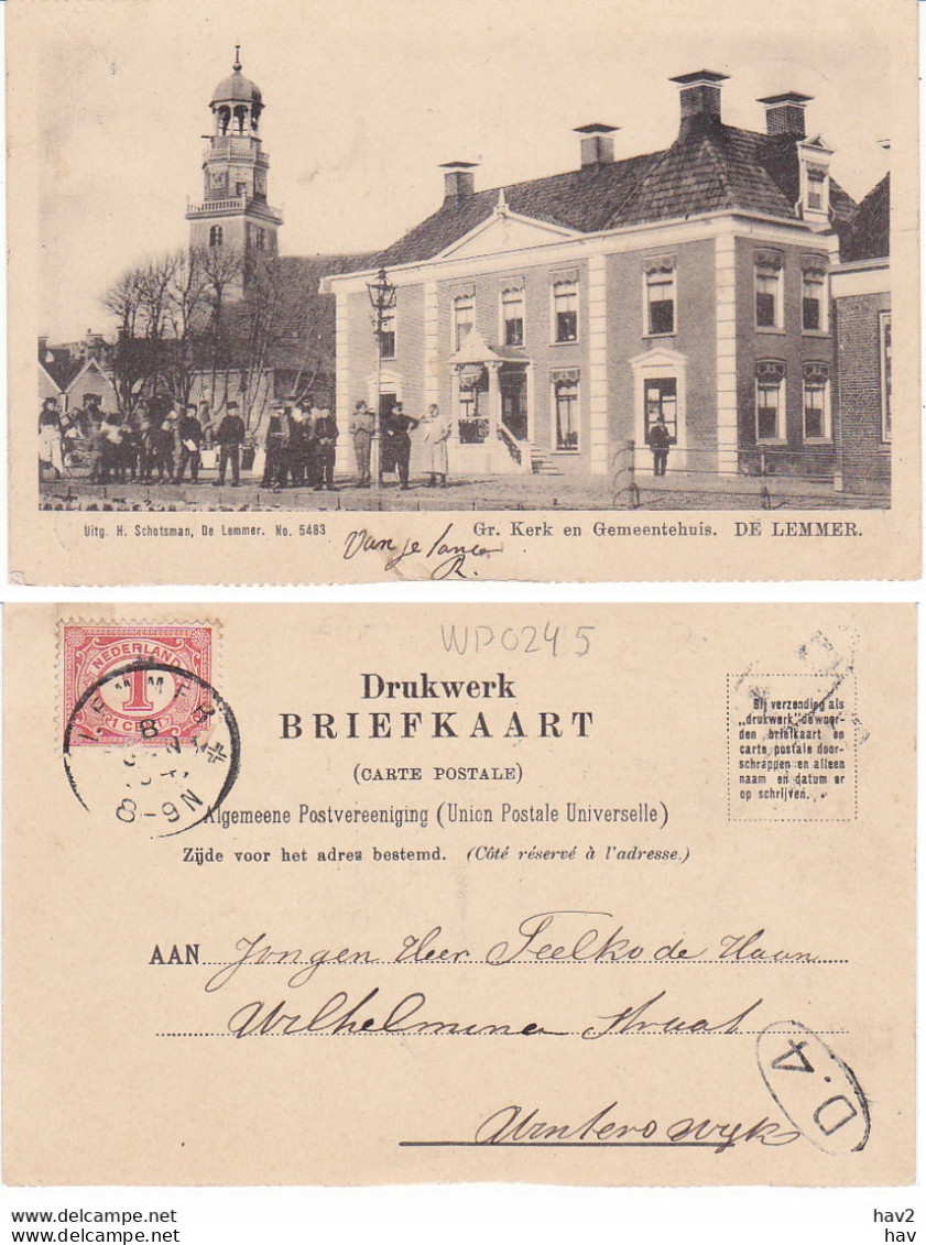 Lemmer Gemeentehuis En Kerk WP0245 - Lemmer