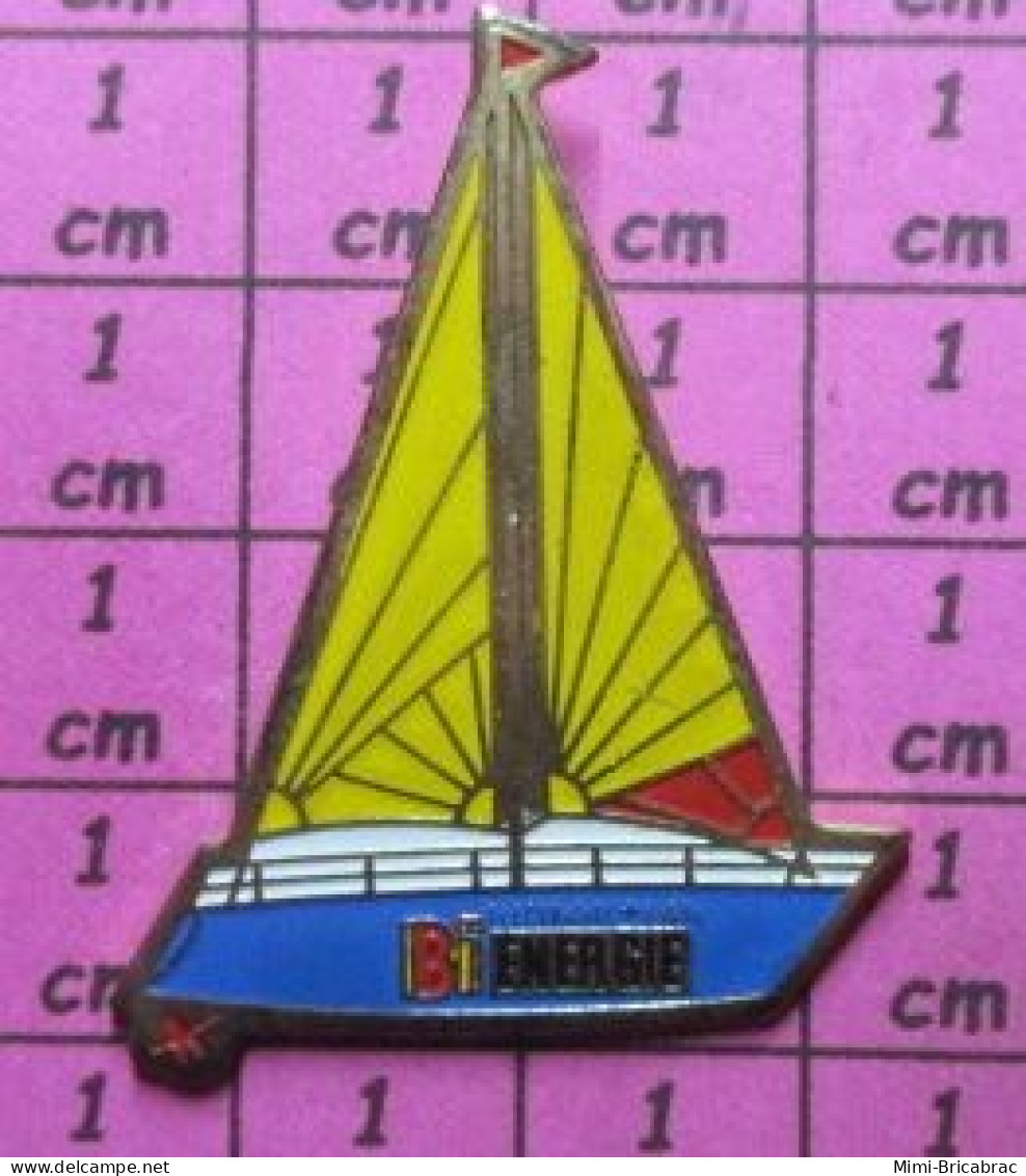 813F Pin's Pins / Beau Et Rare / SPORTS / VOILE VOILIER REGATE COURSE BIENERGIE - Sailing, Yachting