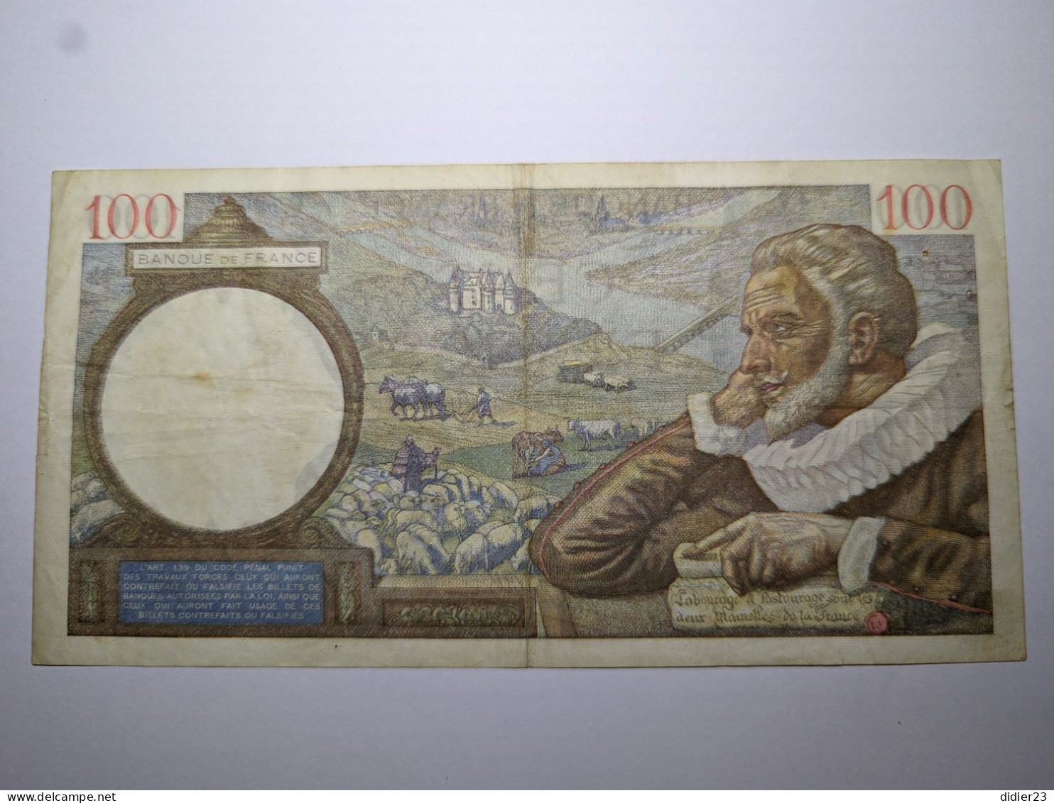 BILLET DE BANQUE  100 747 BANQUE DE FRANCE F.12692 100 CENT FRANCS KU 11-7-1940. KU. 317280747 , F.12 - 100 F 1939-1942 ''Sully''