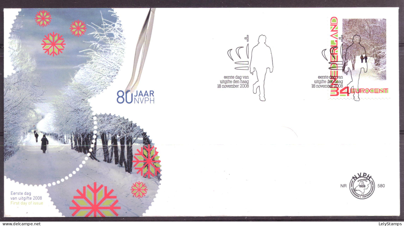 Nederland / Niederlande / Pays Bas / Netherlands E580 FDC (2008) - FDC