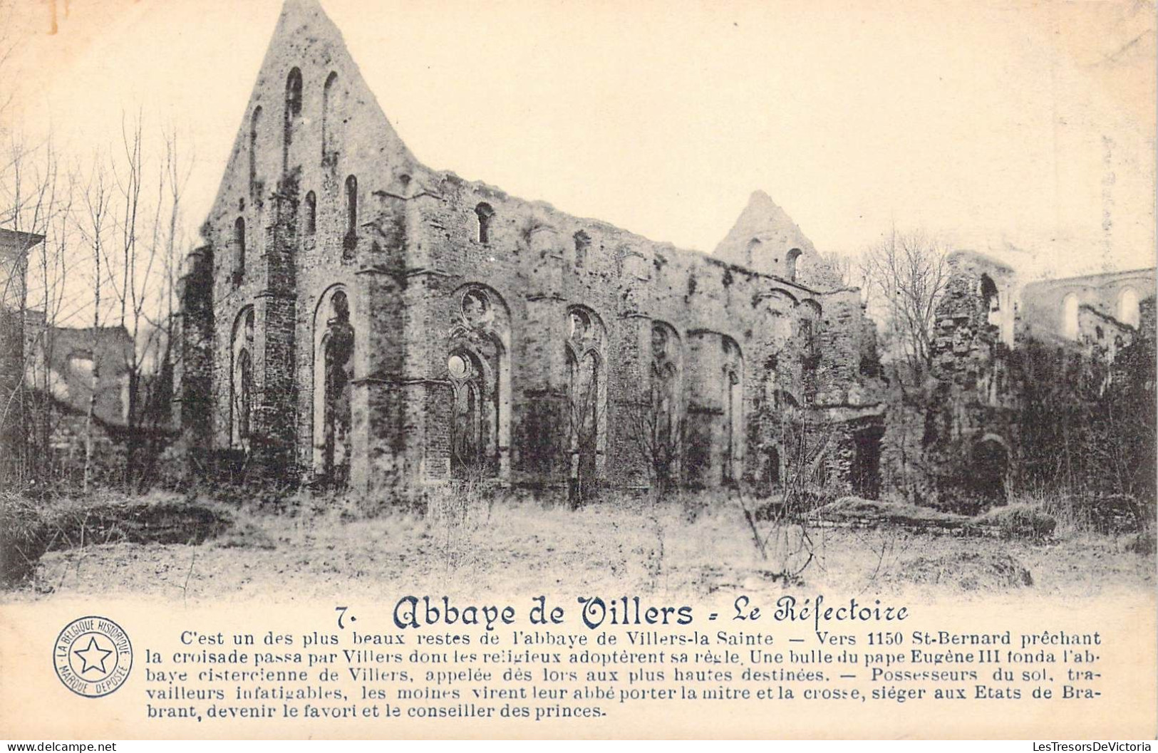 BELGIQUE - VILLERS LA VILLE - Ruines De L'Abbaye - Le Refectoire - Carte Postale Ancienne - Villers-la-Ville