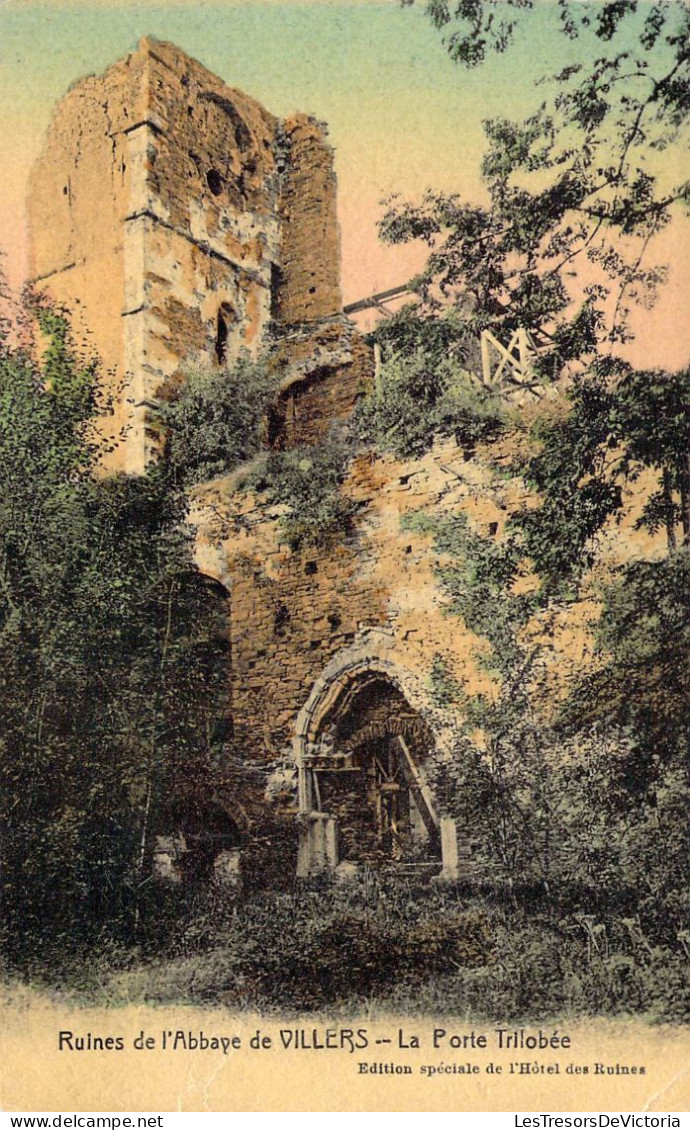 BELGIQUE - VILLERS LA VILLE - Ruines De L'Abbaye De Villers - La Porte Trilobée - Carte Postale Ancienne - Villers-la-Ville