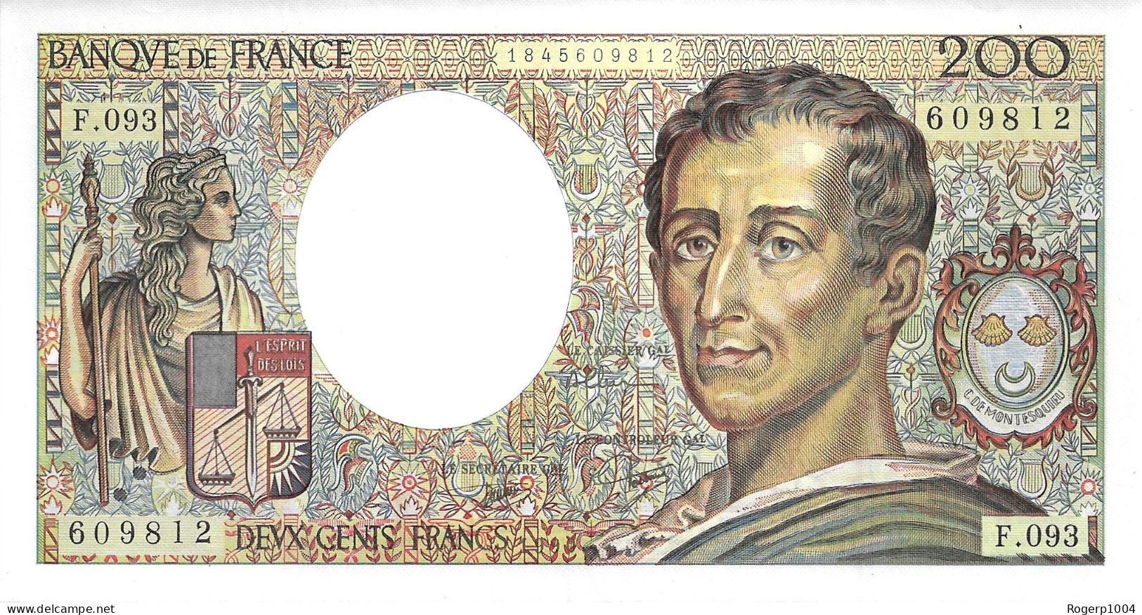 FRANCE * 200 Francs * Montesquieu * 1990 * Fay. 70.10b * État/Grade SPL/AU * - 200 F 1981-1994 ''Montesquieu''