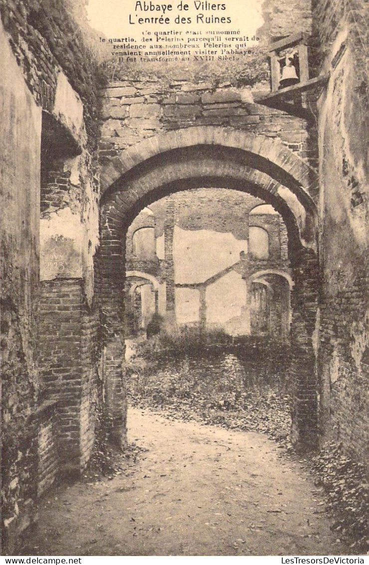 BELGIQUE - VILLERS LA VILLE -  L'Abbaye De Villers - L'Entrée Des Ruines - Carte Postale Ancienne - Villers-la-Ville