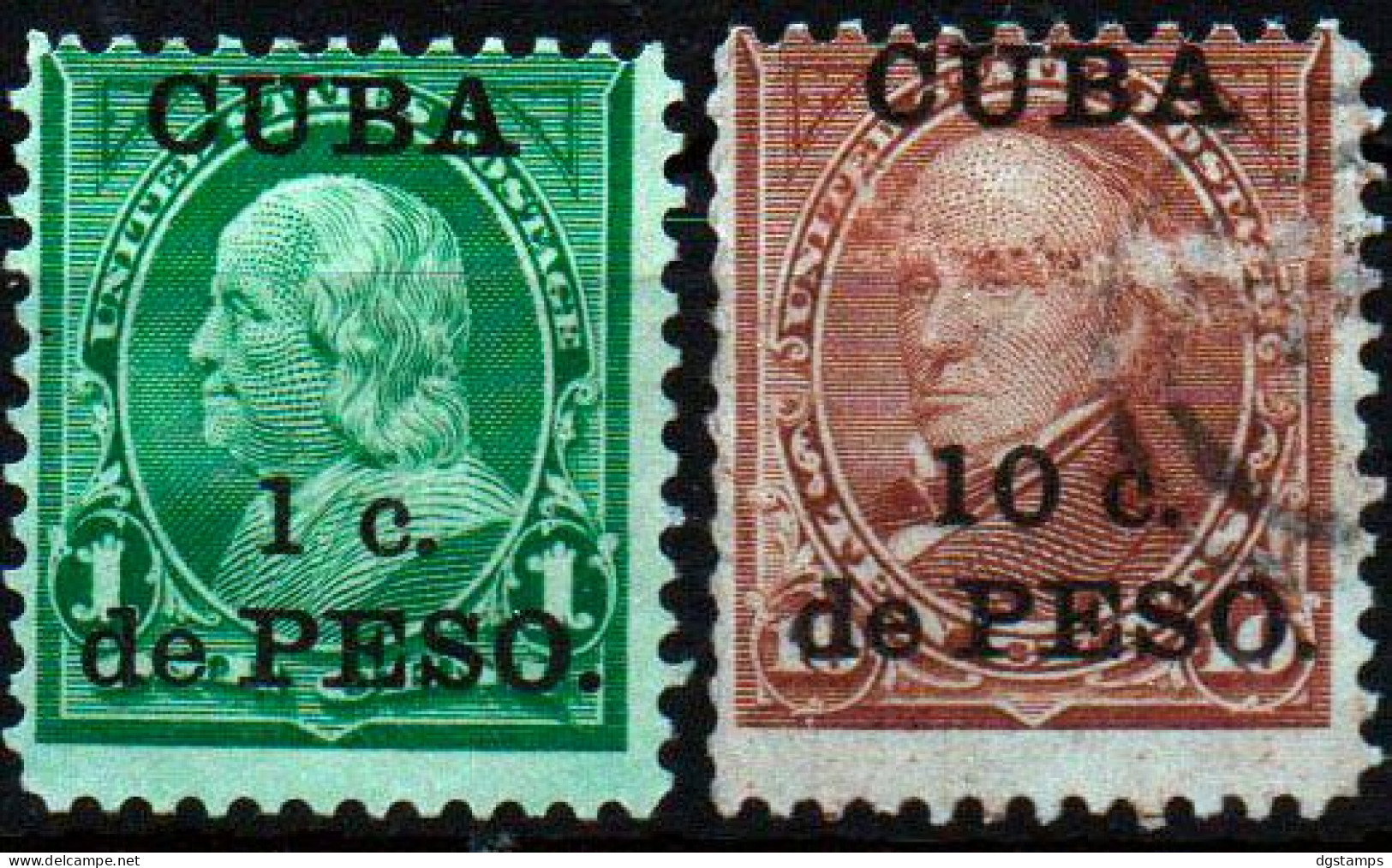 United States 1899 1cent. Light Thin (*) 10 Cents Light Scratch (o) Occupation In Cuba. Regular Issues. - Cuba