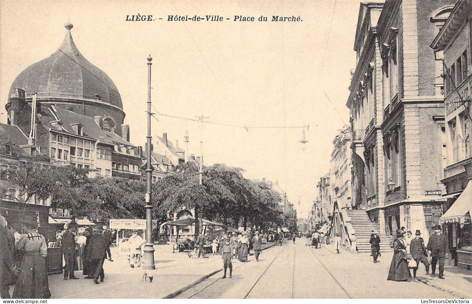 BELGIQUE - Liège - Hôtel-de-Ville - Place Du Marché - Carte Postale Ancienne - Liège