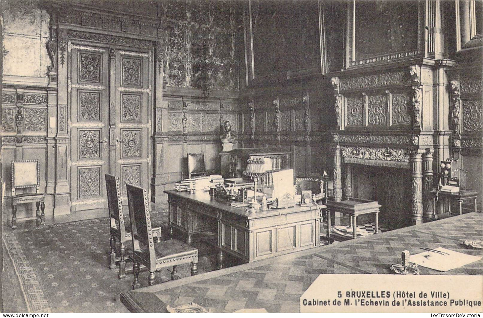 BELGIQUE - Bruxelles - Hôtel De Ville - Cabinet De M. L'Echevin De L'Assistance Publique - Carte Postale Ancienne - Monumenti, Edifici