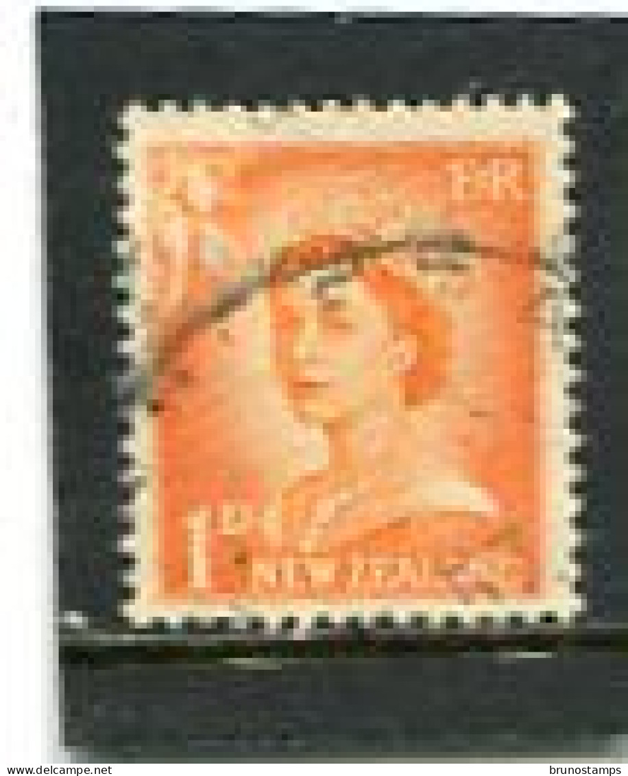 NEW ZEALAND - 1956  1d  QUEEN ELISABETH DEFINITIVE  NO STARS  FINE USED - Used Stamps
