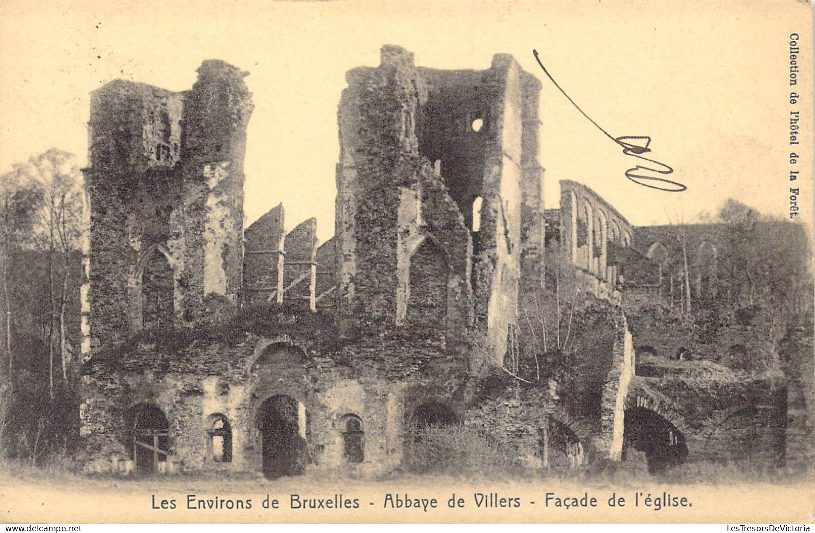 BELGIQUE - Les Environs De Bruxelles - Abbaye De Villers - Façade De L'église - Carte Postale Ancienne - Monumenten, Gebouwen