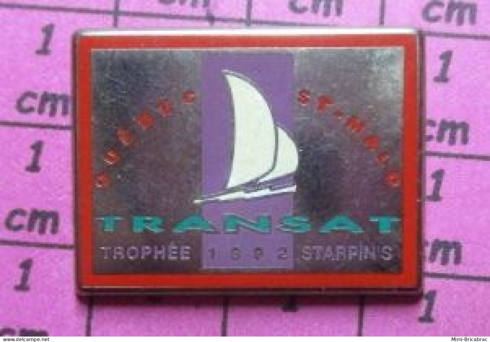 813F Pin's Pins / Beau Et Rare / SPORTS / VOILE VOILIER COURSE REGATE QUEBEC ST MALO TROPHEE STARPIN'S - Sailing, Yachting