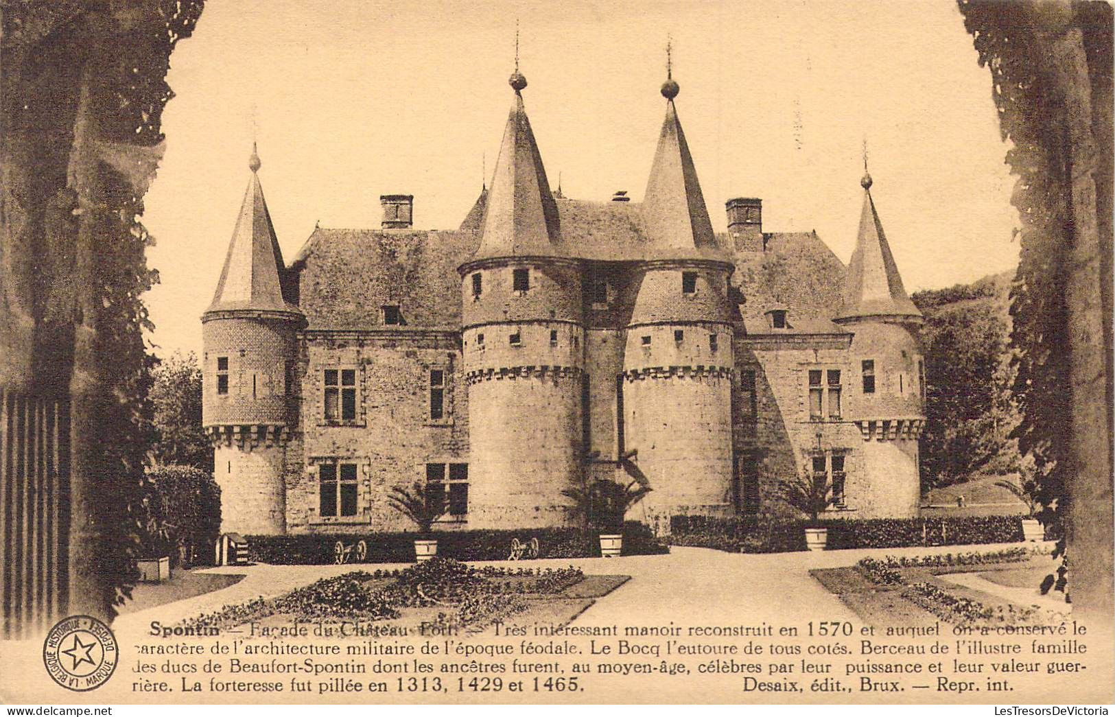 BELGIQUE - Spontin - Façade Du Château Fort - Carte Postale Ancienne - Yvoir