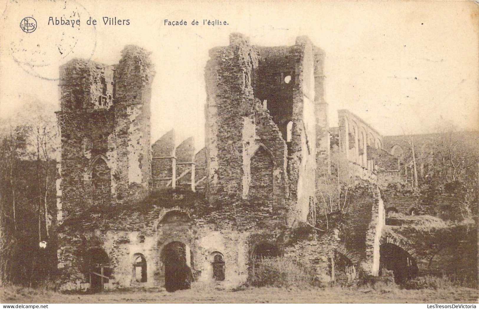 BELGIQUE - Abbaye De Villers - Façade De L'église - Carte Postale Ancienne - Villers-la-Ville