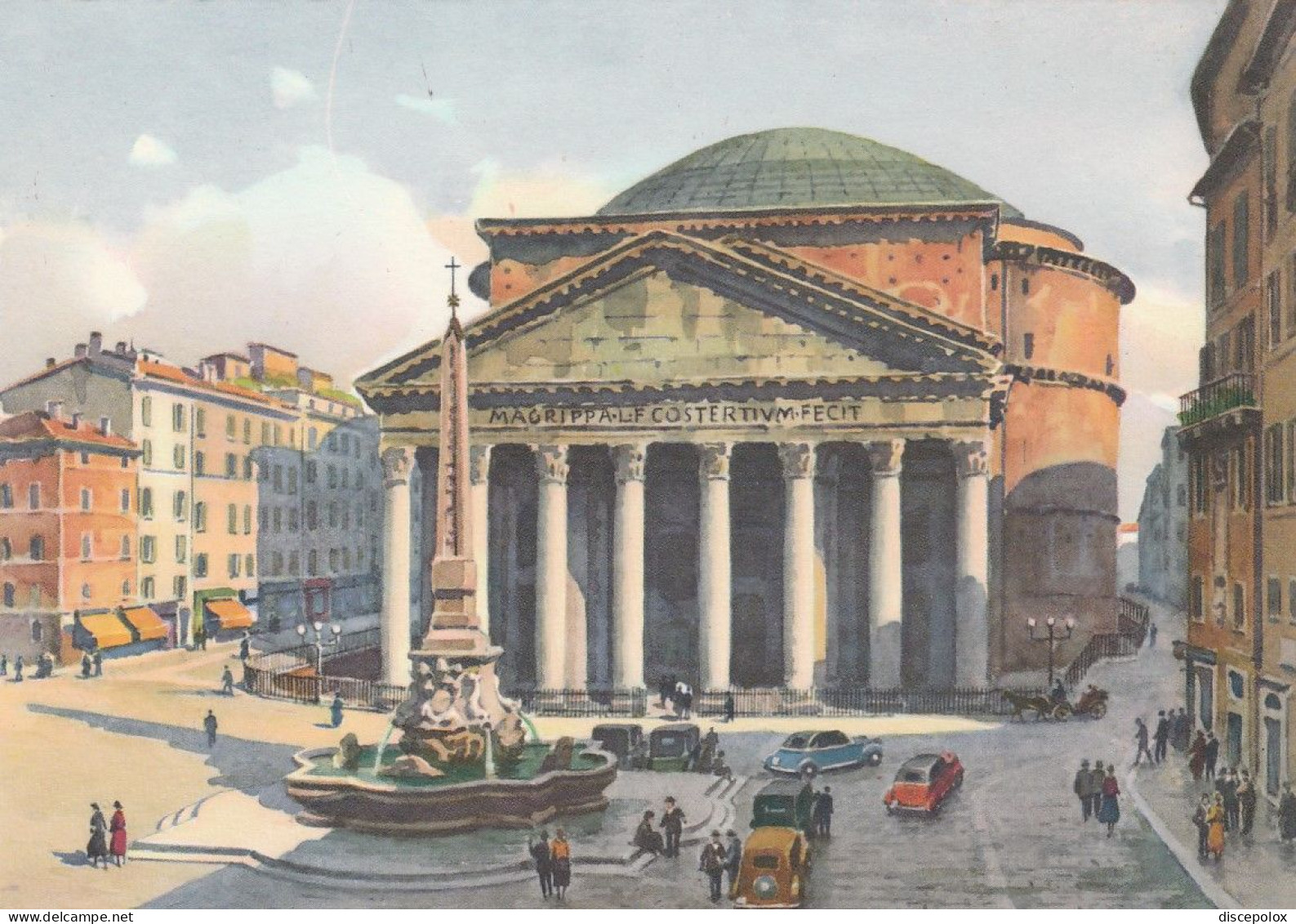 W6539 Roma - Il Pantheon - Illustrazione Illustration G. Grossi / Non Viaggiata - Panteón