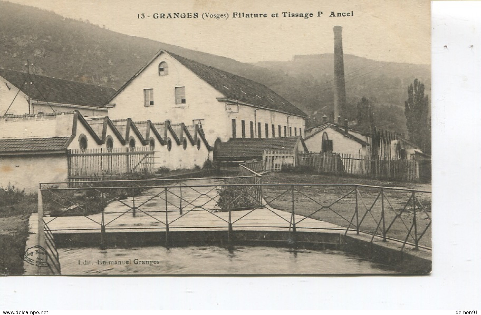 CPA - GRANGES - Filature Et Tissage - P.ANCEL - 1918 - - Granges Sur Vologne