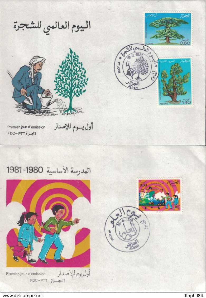 ALGERIE - 13 ENVELOPPES - 1er JOUR DE L'ANNEE 1981 . - Algérie (1962-...)