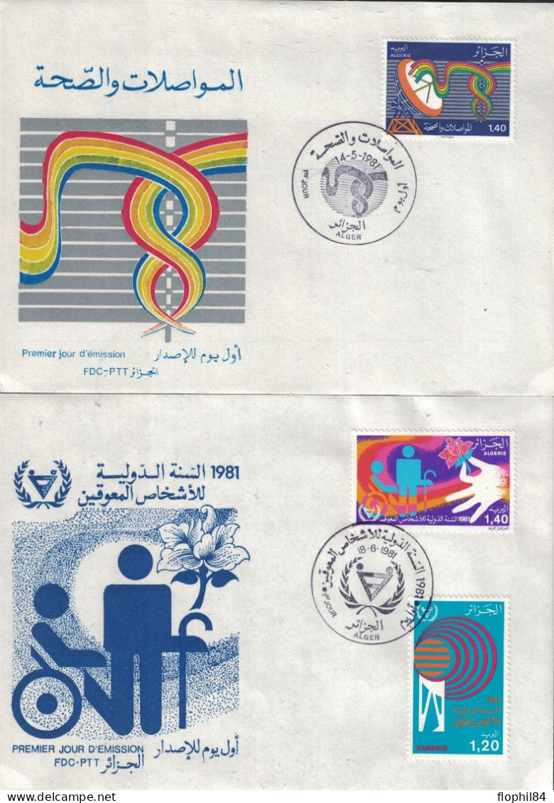 ALGERIE - 13 ENVELOPPES - 1er JOUR DE L'ANNEE 1981 . - Algérie (1962-...)