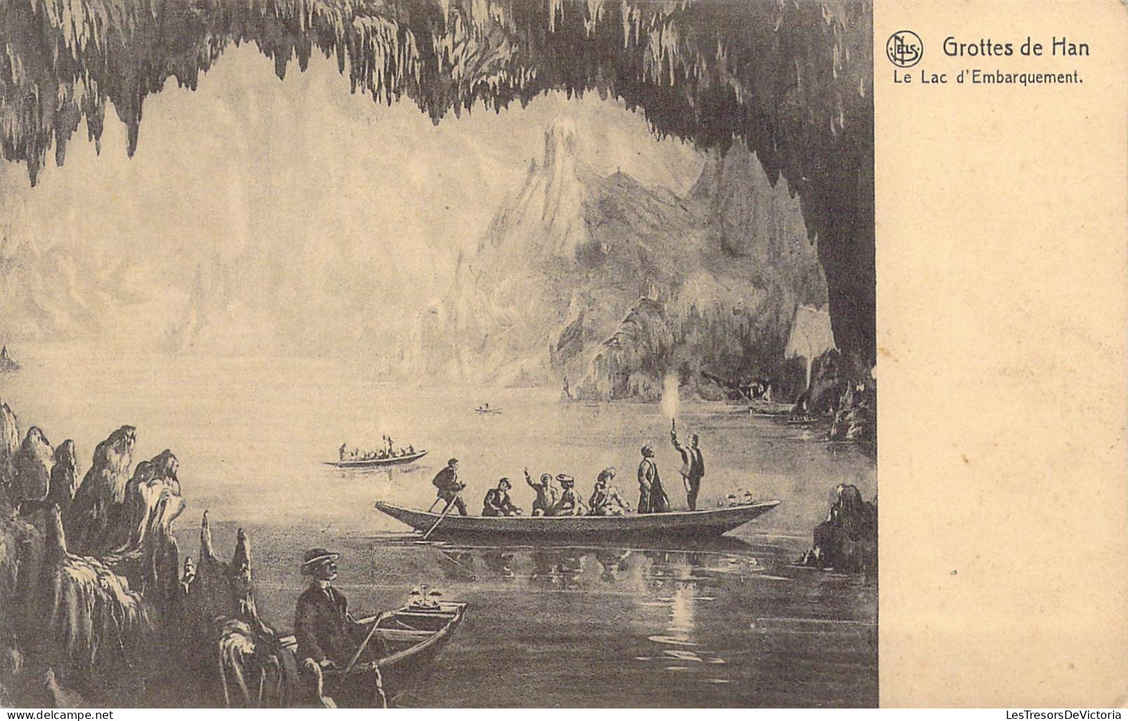 BELGIQUE - Rochefort - Grottes De Han - Le Lac D'Embarquement - Carte Postale Ancienne - Rochefort