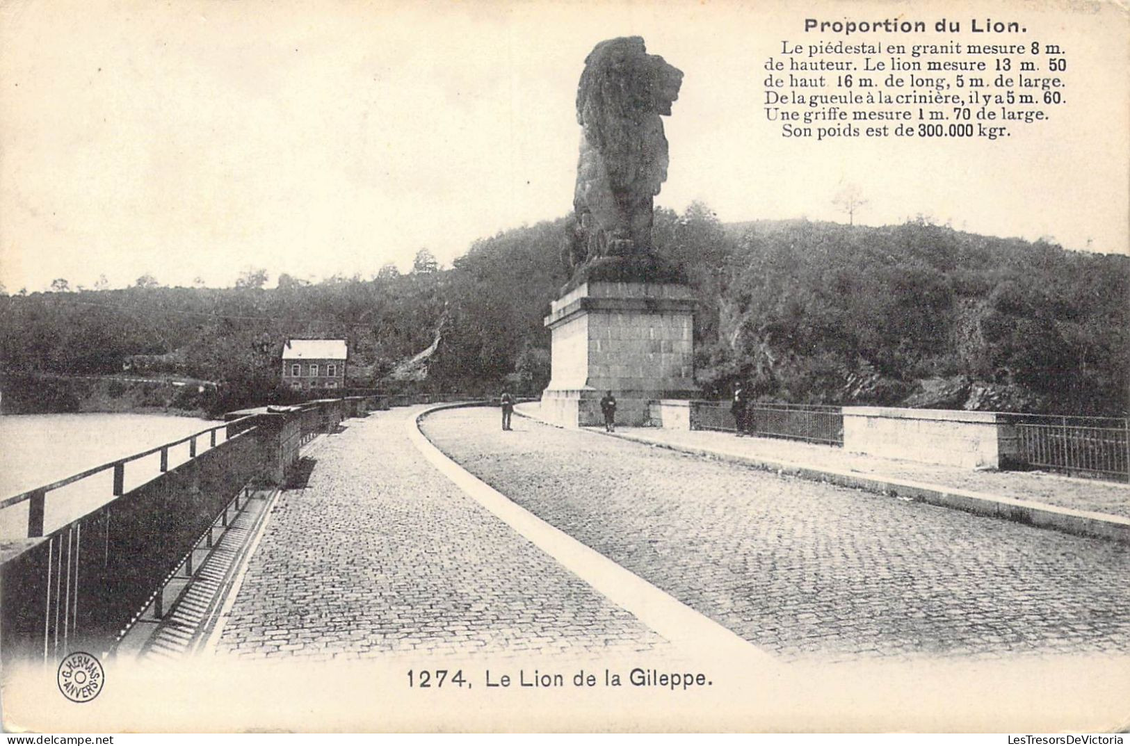 BELGIQUE - Le Lion De La Gileppe - Carte Postale Ancienne - Andere & Zonder Classificatie