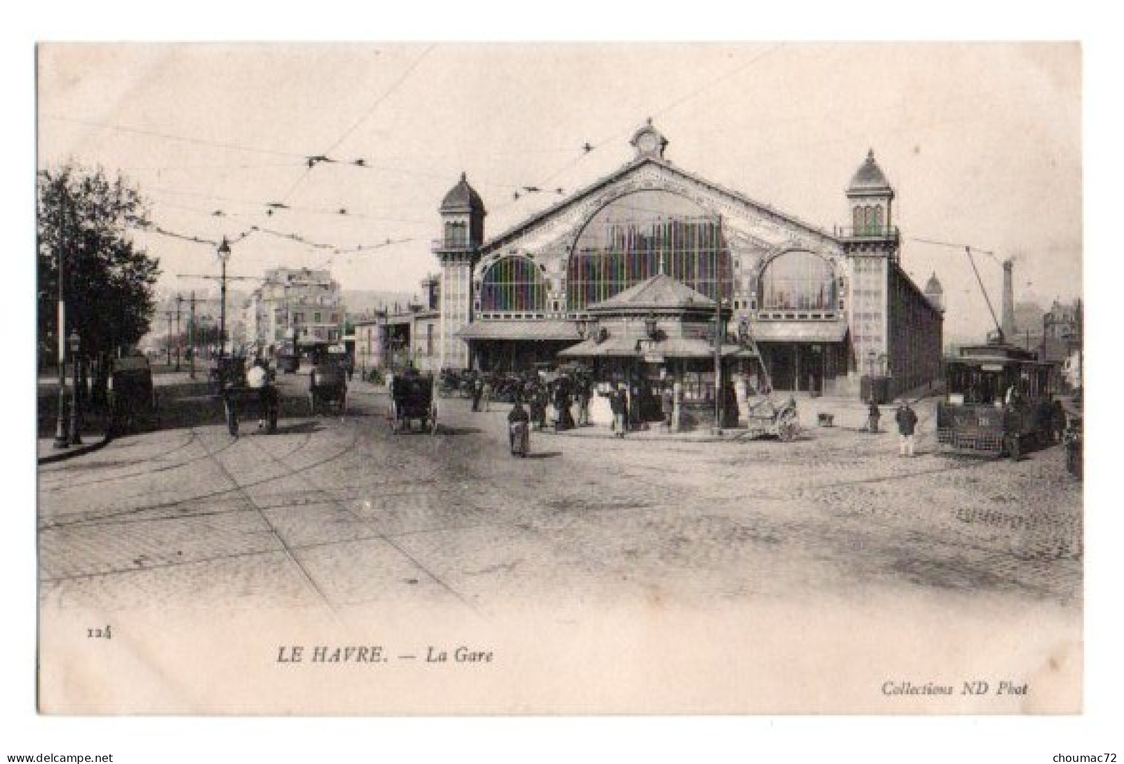 (76) 167, Le Havre, ND Phot 124, La Gare, Dos Non Divié - Gare