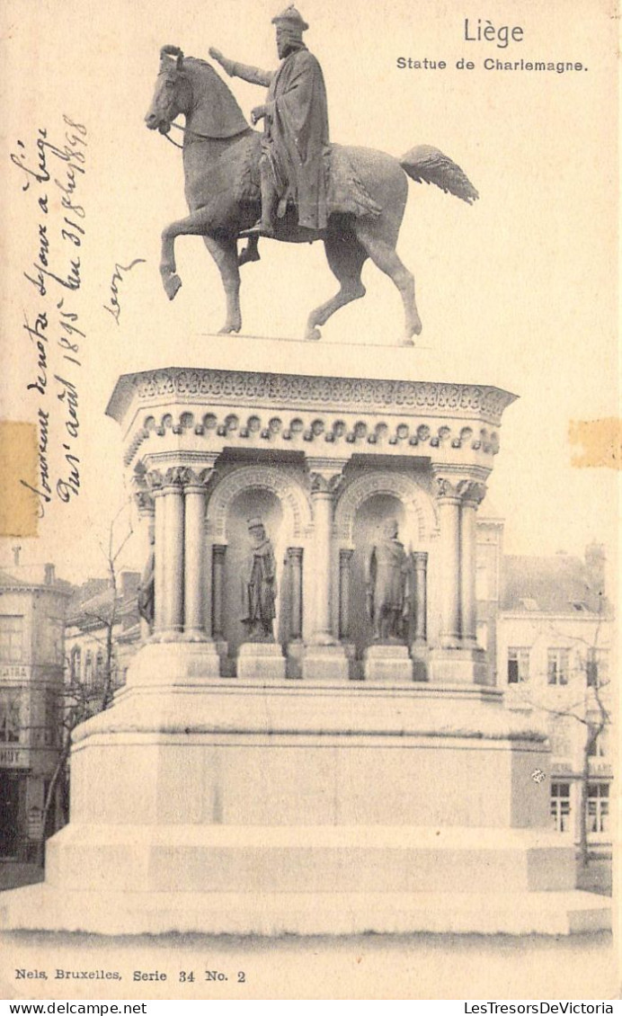 BELGIQUE - Liège - Statue De Charlemagne - Carte Postale Ancienne - Lüttich