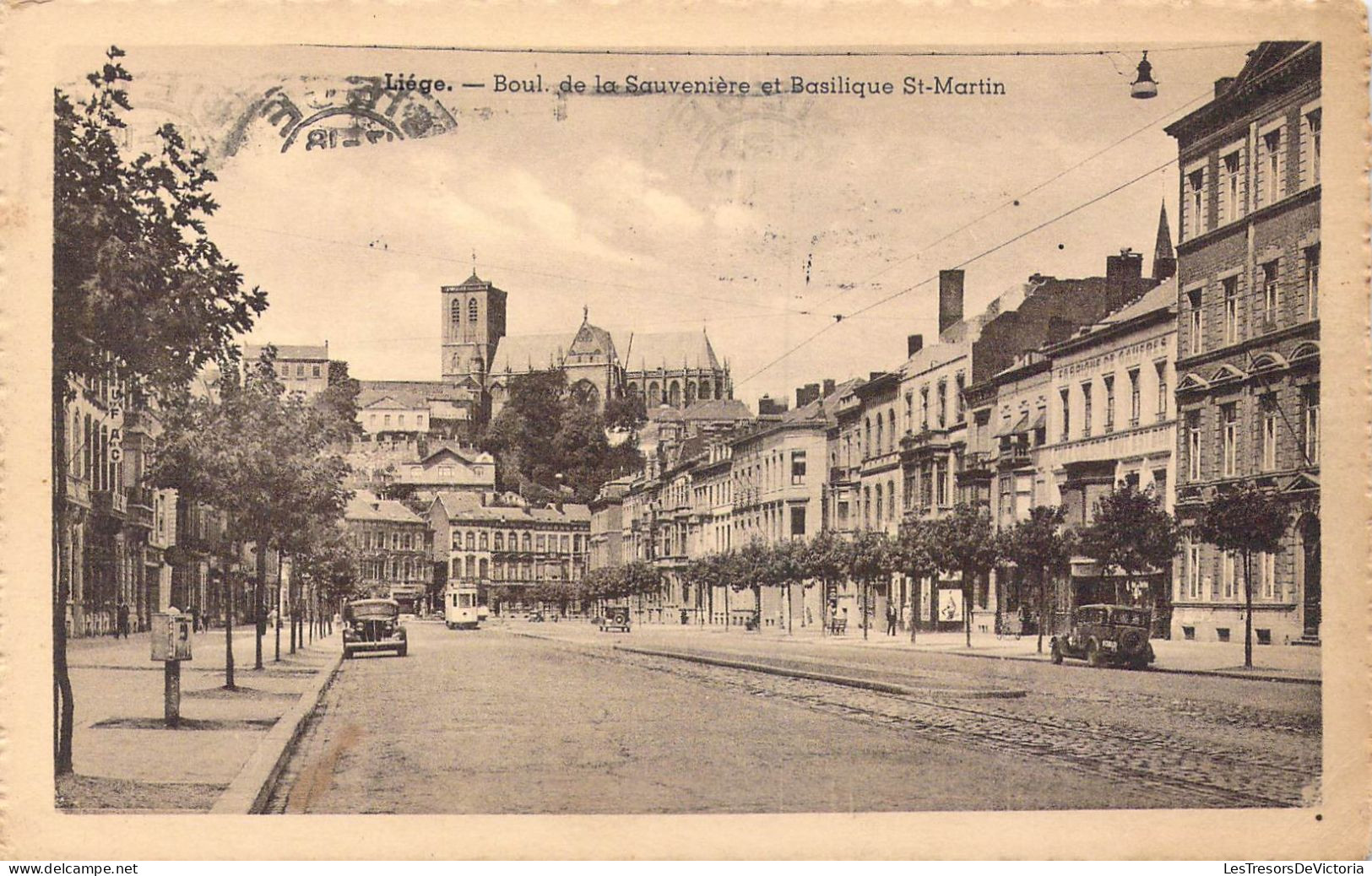 BELGIQUE - Liège - Boulevard De La Sauvenière Et Basilique St-Martin - Carte Postale Ancienne - Liege